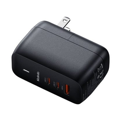 Φορτιστής Δικτύου με Καλώδιο USB-C McDodo CH-8442 Mecha Travel, 65W, 5A, 1 x USB-A - 2 x USB-C, Μαύρο