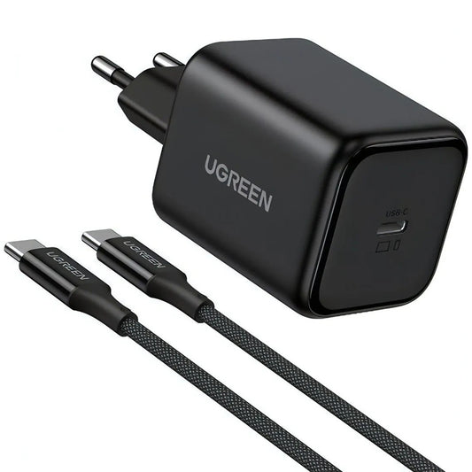 UGREEN X524 USB-C Cable Wall Charger (65054), 45W, 3A, 1 x USB-C, Black