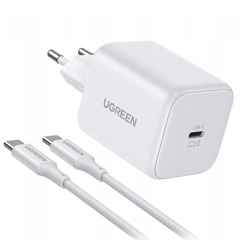 Φορτιστής Δικτύου με Καλώδιο USB-C UGREEN X524 (65055), 45W, 3A, 1 x USB-C, Λευκό