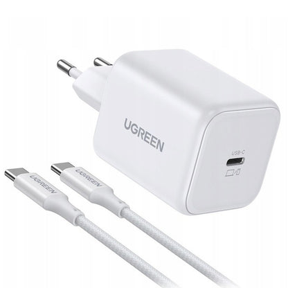 Φορτιστής Δικτύου με Καλώδιο USB-C UGREEN X524 (65055), 45W, 3A, 1 x USB-C, Λευκό