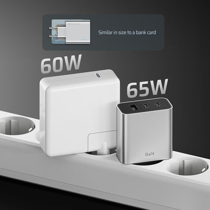 Φορτιστής Δικτύου Cuktech, 65W, 3.25A, 1 x USB-A - 2 x USB-C, Λευκός CUK0A15CEUSL