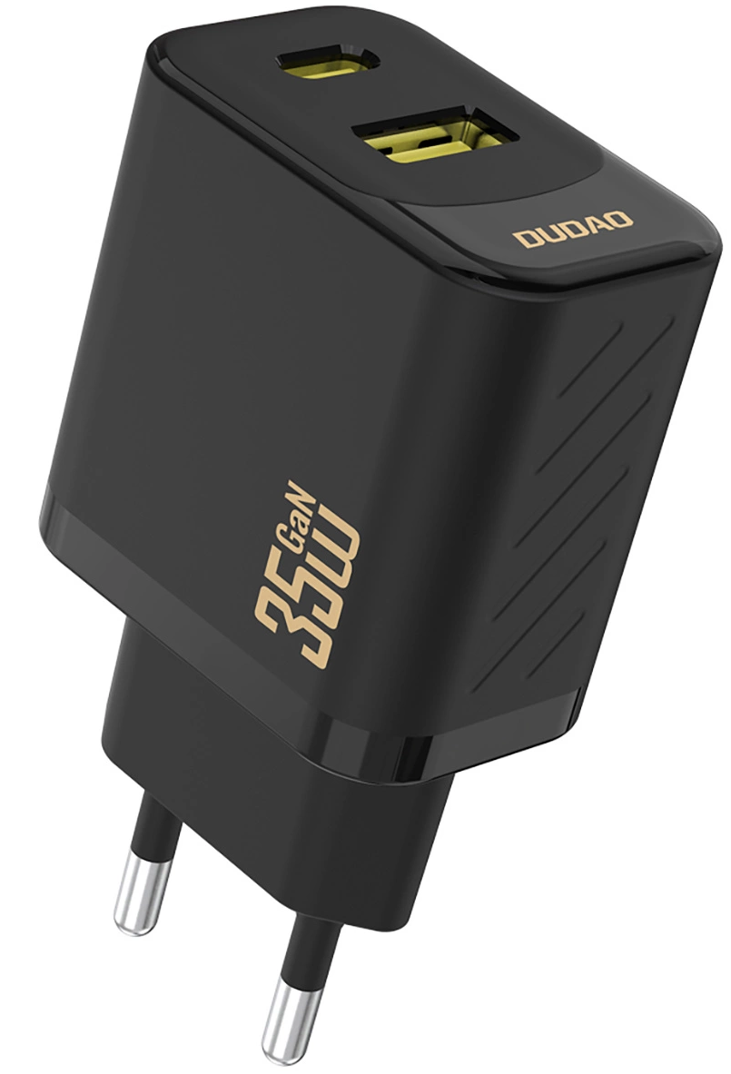 Φορτιστής Δικτύου Dudao A27 Max, 35W, 1 x USB-A - 1 x USB-C, Μαύρο