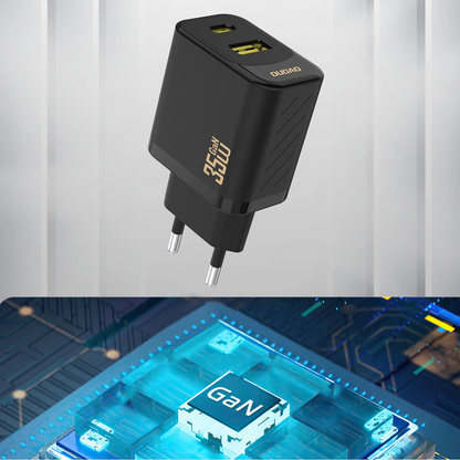 Φορτιστής Δικτύου Dudao A27 Max, 35W, 1 x USB-A - 1 x USB-C, Μαύρο