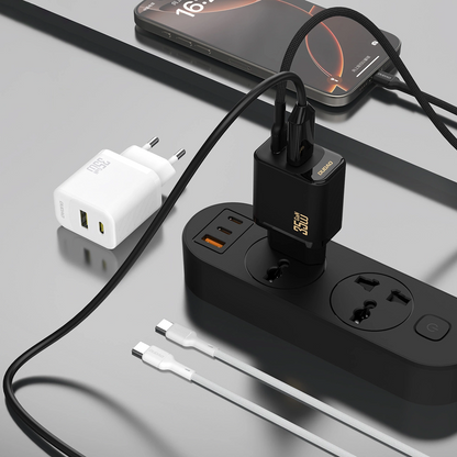 Φορτιστής Δικτύου Dudao A27 Max, 35W, 1 x USB-A - 1 x USB-C, Λευκό