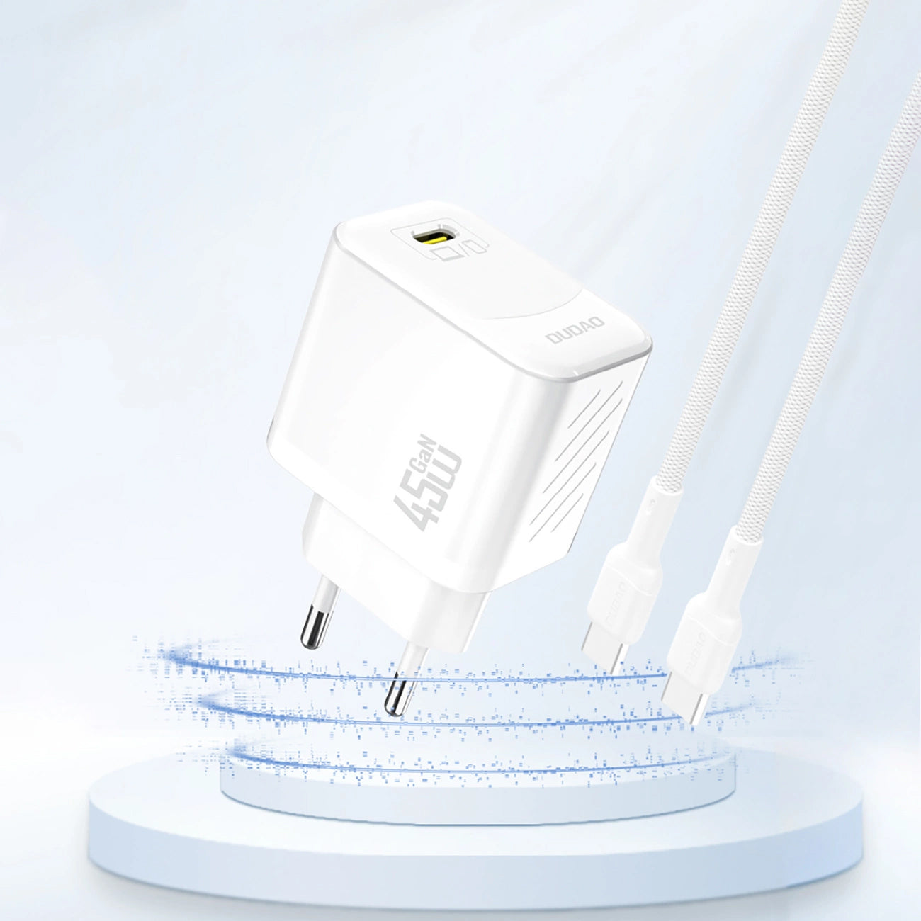 Φορτιστής Δικτύου Dudao A28, 45W, 3A, 1 x USB-C, Λευκό