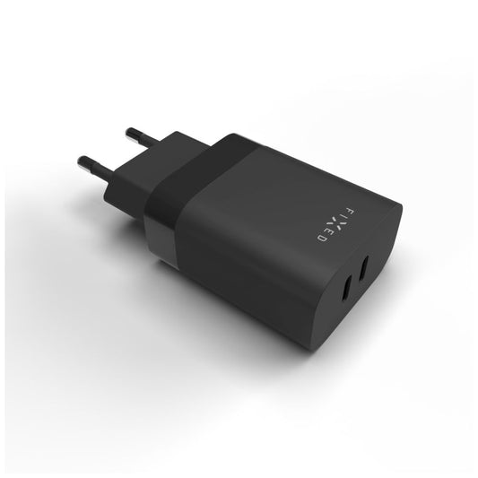 Fixed Network Charger, 35W, 3A, 2 x USB-C, Black