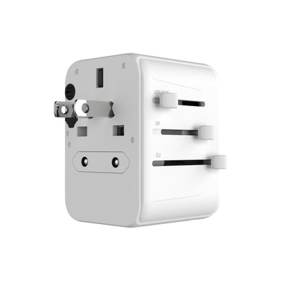 Fixed Travel Network Charger, 30W, 3A, 2 x USB-A - 1 x USB-C, White