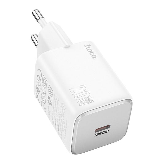 HOCO N40 Network Charger, 20W, 3A, 1 x USB-C, White