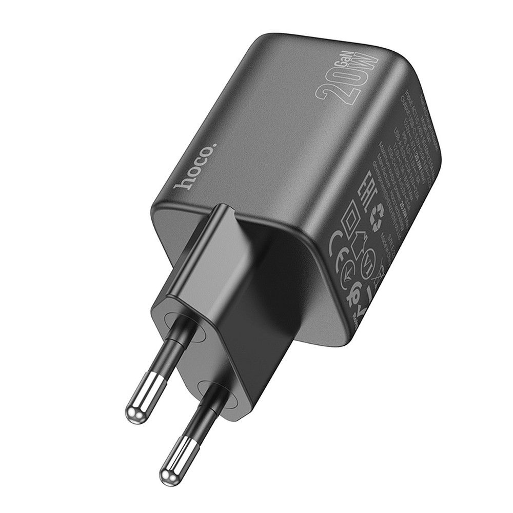 Φορτιστής Δικτύου HOCO N41, 20W, 3A, 1 x USB-A - 1 x USB-C, Μαύρο