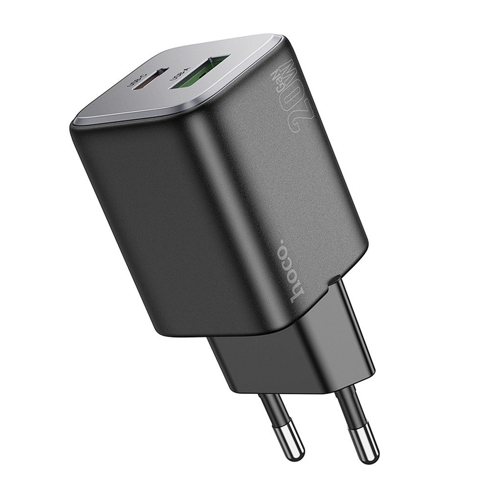 Φορτιστής Δικτύου HOCO N41, 20W, 3A, 1 x USB-A - 1 x USB-C, Μαύρο