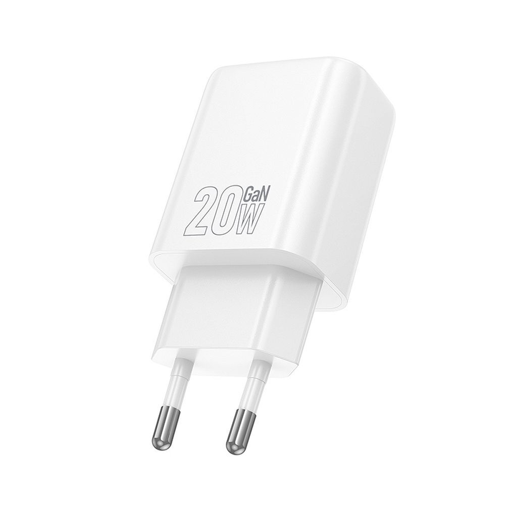 Φορτιστής Δικτύου HOCO N61, 20W, 3A, 1 x USB-A - 1 x USB-C, Λευκό