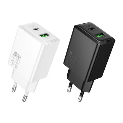 Φορτιστής Δικτύου HOCO N71, 30W, 3A, 1 x USB-A - 1 x USB-C, Μαύρο