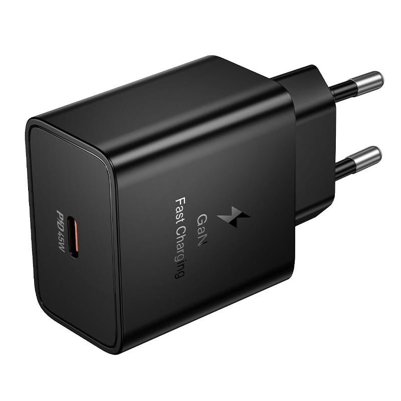 Φορτιστής Δικτύου HOCO N77, 45W, 3A, 1 x USB-C, Μαύρο
