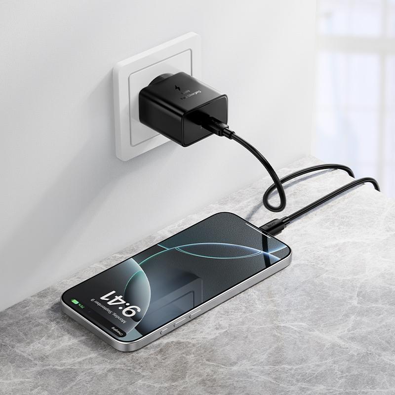 Φορτιστής Δικτύου HOCO N77, 45W, 3A, 1 x USB-C, Μαύρο