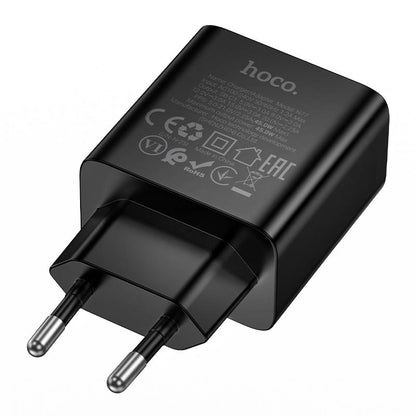 Φορτιστής Δικτύου HOCO N77, 45W, 3A, 1 x USB-C, Μαύρο