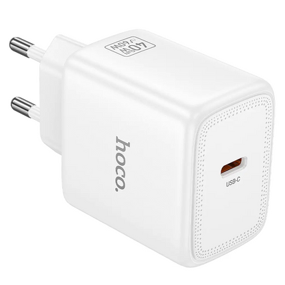 HOCO N83 Wall Charger, 40W, 3A, 1 x USB-C, White