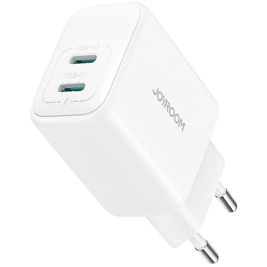 Φορτιστής Δικτύου Joyroom JR-TCF12, 20W, 3A, 2 x USB-C, Λευκό