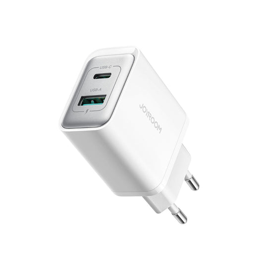 Φορτιστής Δικτύου Joyroom JR-TCF15, 30W, 5A, 1 x USB-A - 1 x USB-C, Λευκό