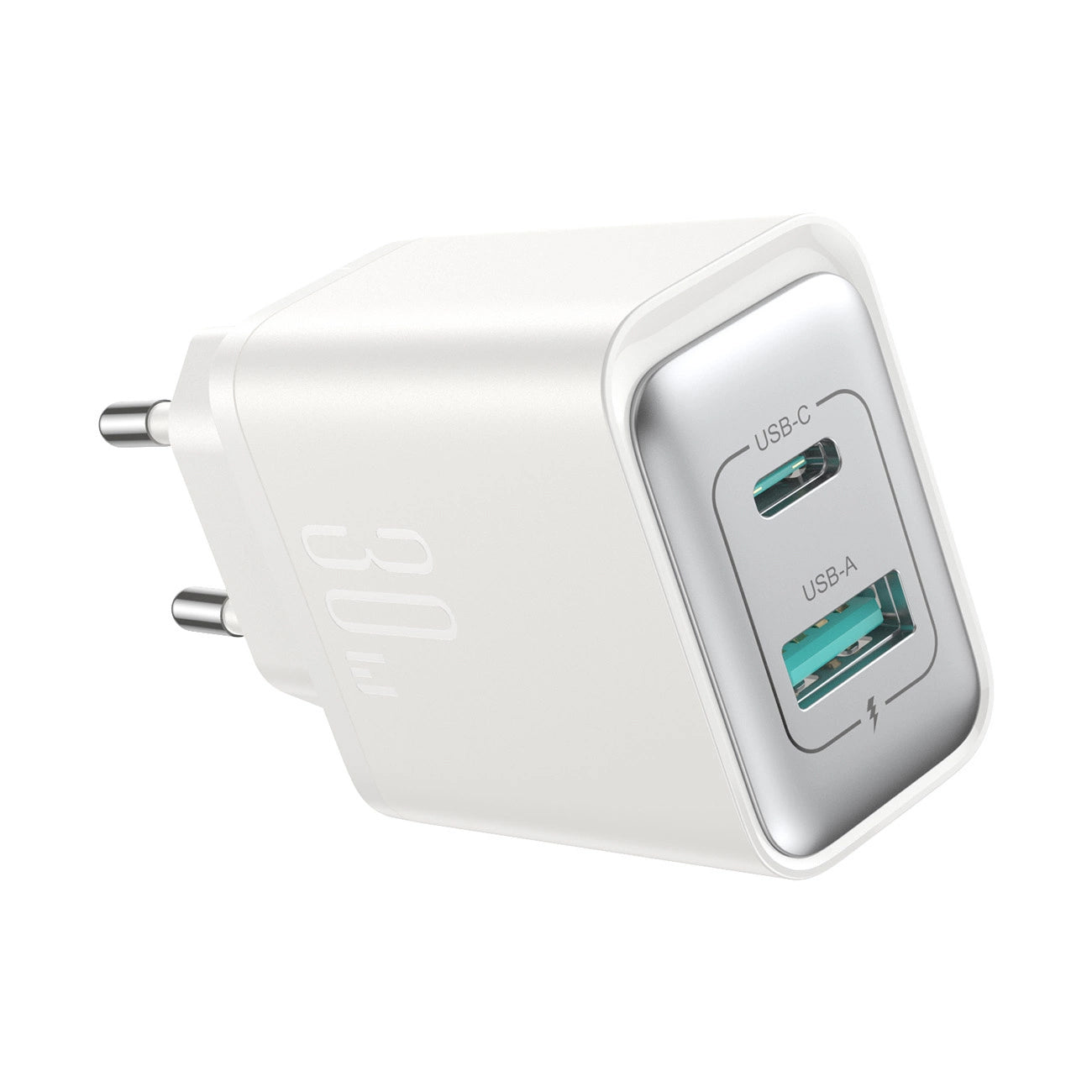 Φορτιστής Δικτύου Joyroom JR-TCF15, 30W, 5A, 1 x USB-A - 1 x USB-C, Λευκό