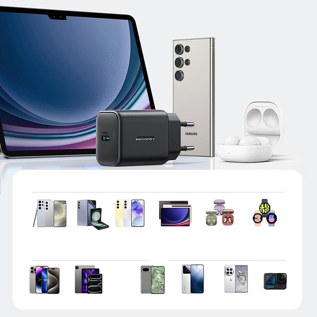 Φορτιστής Δικτύου Joyroom JR-TCF23, 25W, 3A, 1 x USB-C, Μαύρο
