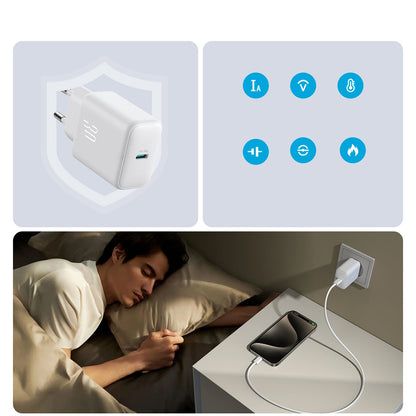Φορτιστής Δικτύου Joyroom JR-TCF24, 30W, 3A, 1 x USB-C, Λευκό
