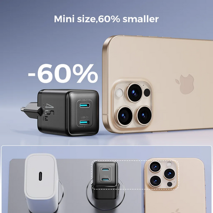 Φορτιστής Δικτύου Joyroom JR-TCG17, 45W, 3A, 2 x USB-C, Μαύρο