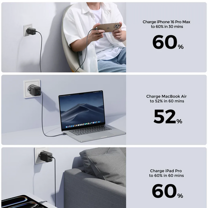 Φορτιστής Δικτύου Joyroom JR-TCG17, 45W, 3A, 2 x USB-C, Μαύρο