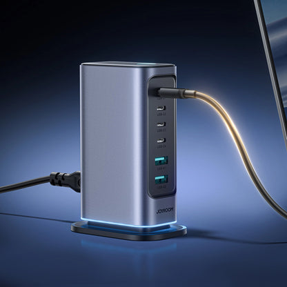 Φορτιστής Σταθμός Joyroom JR-TCM02, 65W, 3.25A, 2 x USB-A - 4 x USB-C, Γκρι