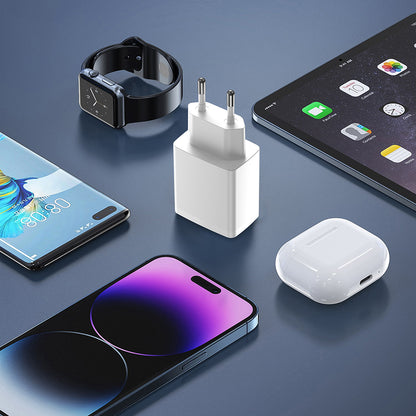 Φορτιστής Δικτύου Lito LC09, 20W, 3A, 1 x USB-A - 1 x USB-C, Λευκό