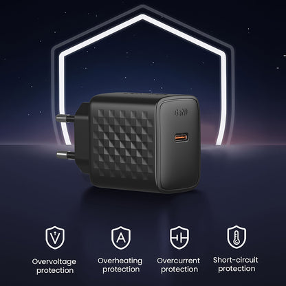 Φορτιστής Δικτύου Lito LC13, 20W, 3A, 1 x USB-C, Μαύρος