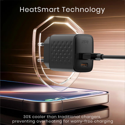 Φορτιστής Δικτύου Lito LC15, 20W, 3A, 1 x USB-A - 1 x USB-C, Μαύρο