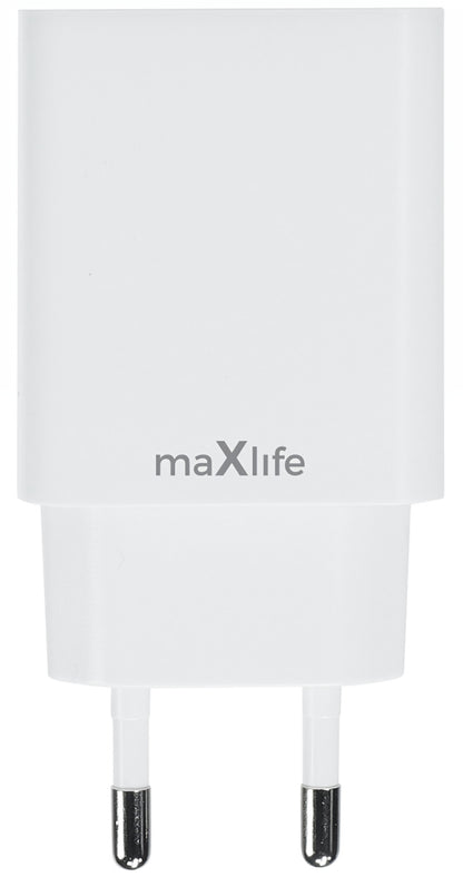 Φορτιστής Δικτύου MaXlife MXTC-13-20AC, 20W, 3A, 1 x USB-A - 1 x USB-C, Λευκό