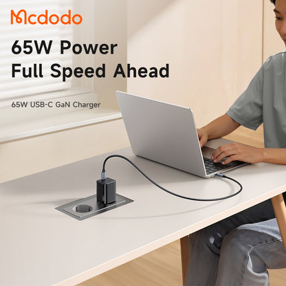 McDodo CH-0850 Ultimate Mini Network Charger, 65W, 3.25A, 1 x USB-C, Black
