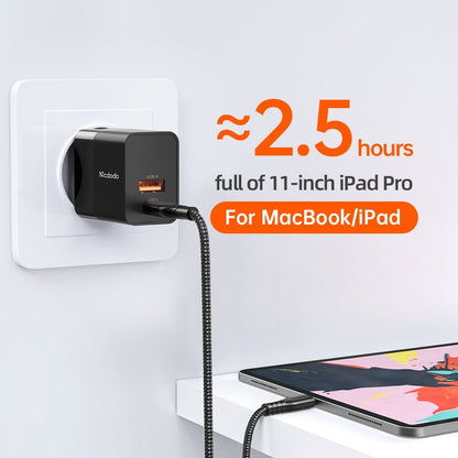 Φορτιστής Δικτύου McDodo CH-1951 Hydrogen, 20W, 3A, 1 x USB-A - 1 x USB-C, Μαύρο