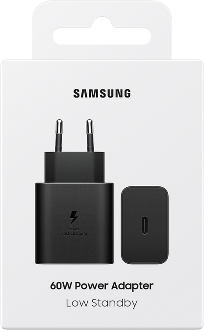 Φορτιστής Δικτύου Samsung, 60W, 3A, 1 x USB-C, Μαύρος EP-T6010NBEGWW
