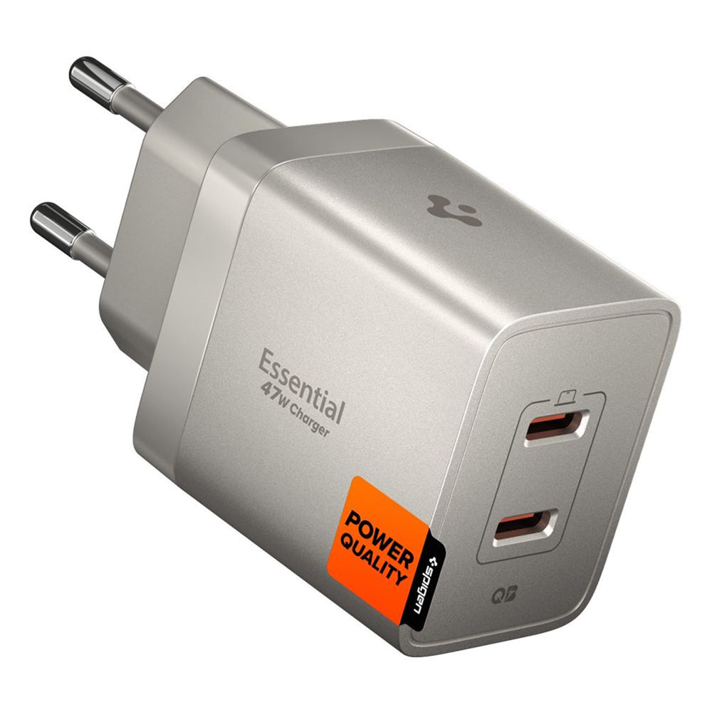 Φορτιστής Δικτύου Spigen EE472EU Essential, 47W, 3A, 2 x USB-C, Γκρι Τιτάνιο ACH10451