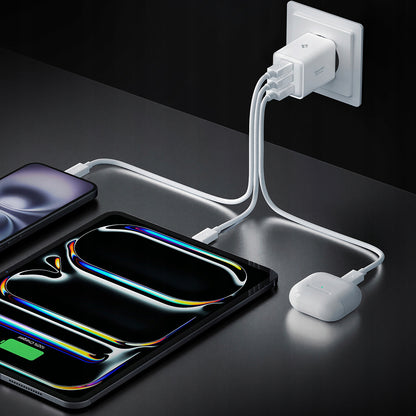 Φορτιστής Δικτύου Spigen EE473EU Essential, 47W, 3A, 1 x USB-A - 2 x USB-C, Λευκό ACH09464