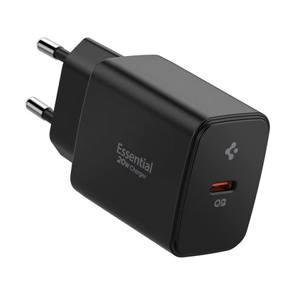 Φορτιστής Δικτύου Spigen Essential, 20W, 3A, 1 x USB-C, Μαύρος