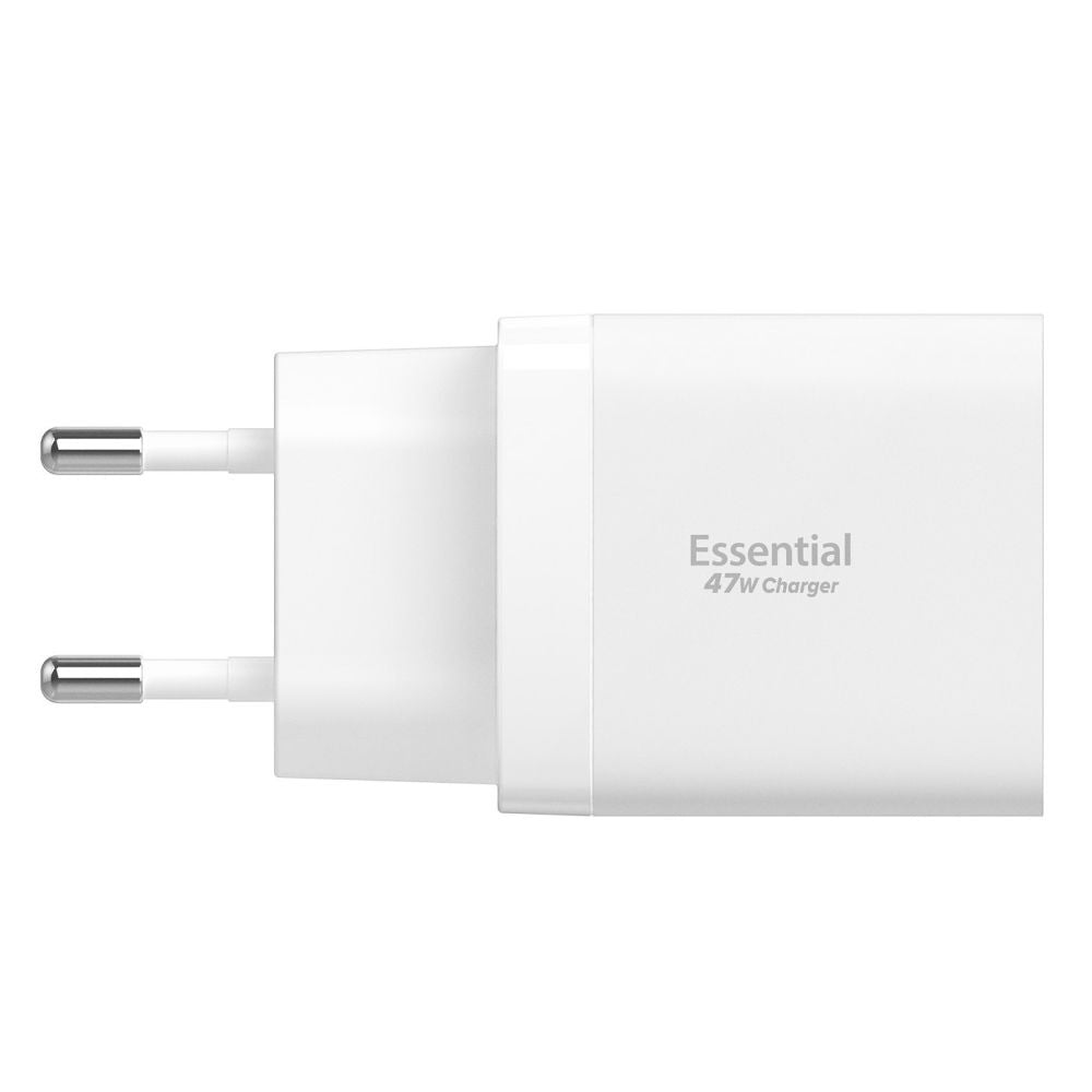 Φορτιστής Δικτύου Spigen Essential, 47W, 3A, 2 x USB-C, Λευκό ACH08707