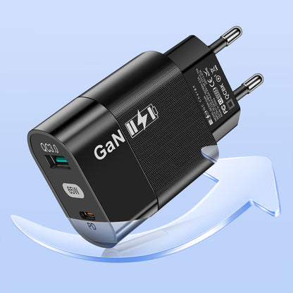 Φορτιστής Δικτύου Techsuit CHPD131, 65W, 3.25A, 1 x USB-A - 1 x USB-C, Μαύρο