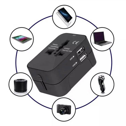 Φορτιστής Δικτύου Techsuit HHT202 Travel, 10W, 2A, 2 x USB-A, Μαύρο