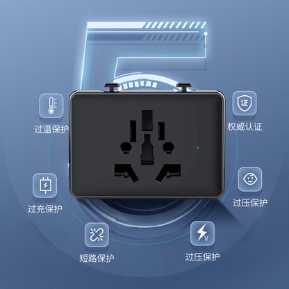 Φορτιστής Δικτύου Techsuit HHT203A Travel, 20W, 3A, 2 x USB-A - 2 x USB-C, Μαύρο