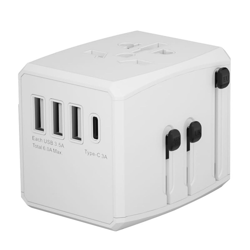 Φορτιστής Δικτύου Techsuit HHT904-B3 Travel, 30W, 3A, 3 x USB-A - 1 x USB-C, Λευκό
