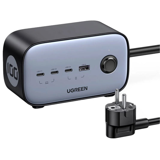 Πολύπριζο UGREEN CD270, 2 x Schuko, Γκρι