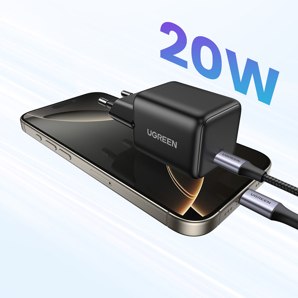 Φορτιστής Δικτύου UGREEN X512, 20W, 3A, 1 x USB-C, Μαύρο