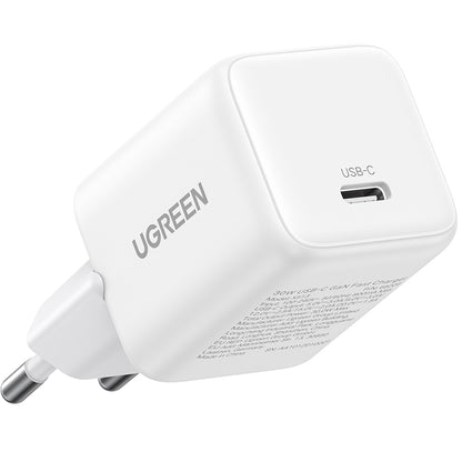 Φορτιστής Δικτύου UGREEN X513, 30W, 3A, 1 x USB-C, Λευκό