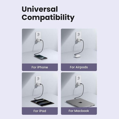 Φορτιστής Δικτύου UGREEN X516, 30W, 3A, 1 x USB-A - 1 x USB-C, Γκρι