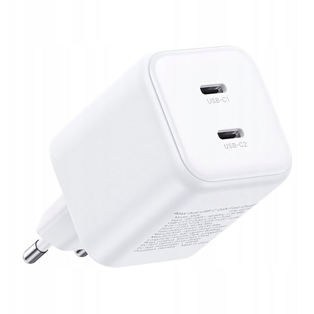 UGREEN X526 Network Charger (65154), 45W, 3A, 2 x USB-C, White