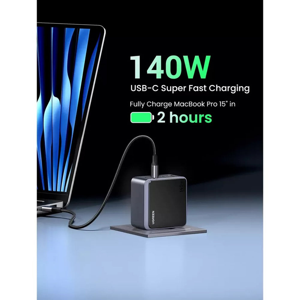 Φορτιστής Δικτύου UGREEN X570 Nexode S, 140W, 5A, 1 x USB-A - 3 x USB-C, Γκρι