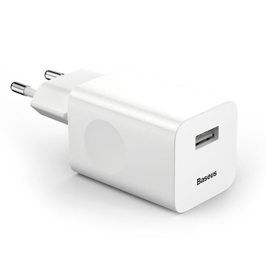 Φορτιστής Δικτύου Baseus, 24W, 3A, 1 x USB-A, Λευκό CCALL-BX02